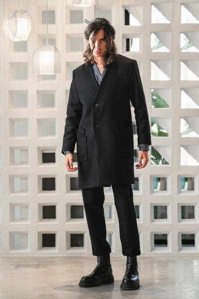 あ*み様 digne collarless jacket coat BLACK Collarlesscoatblack1_grande.