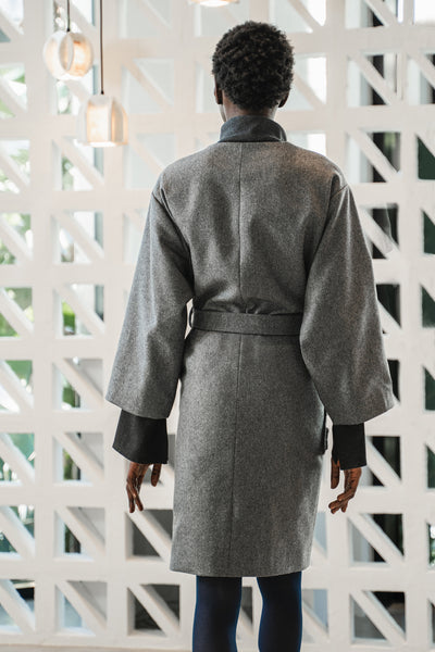 ☆Draped Collarless Wool Jacket/KIMHEKIM☆ Collarless cinched jacket ecru – TOTEME