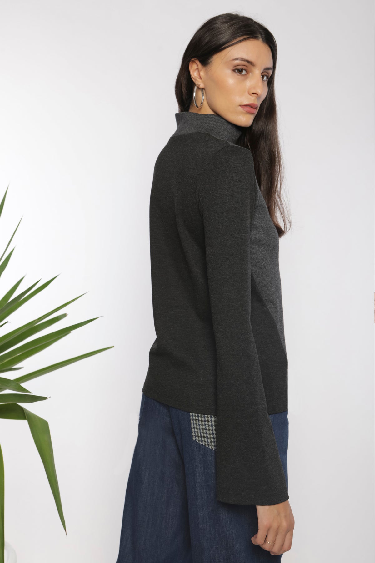 Architectural knit top