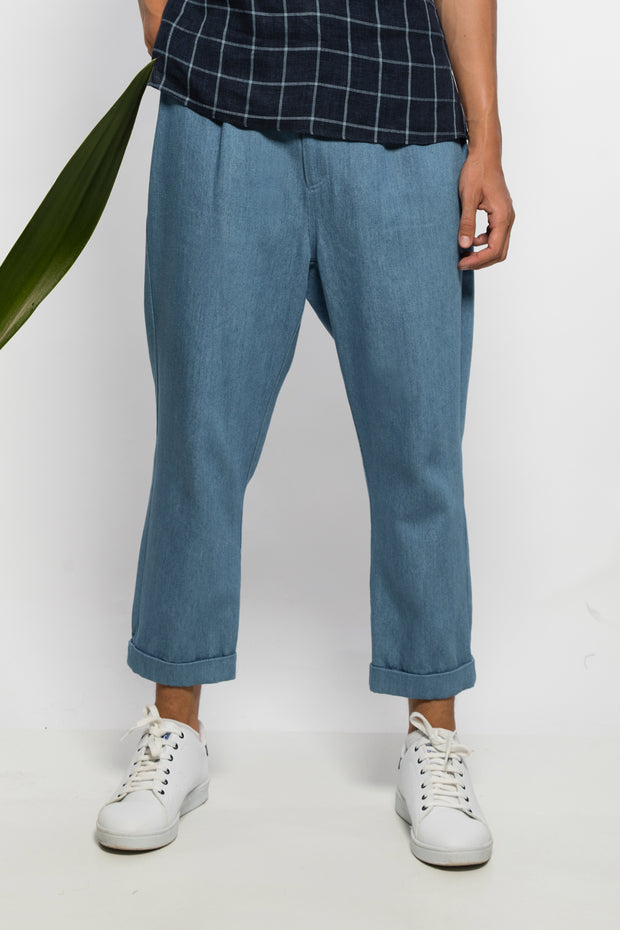 Rolled up baggy pants